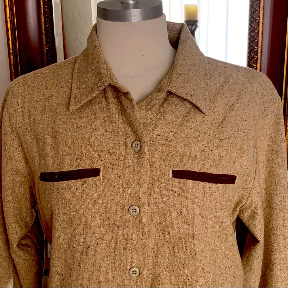 PATAGONIA Vintage Wool Blend Button Down Shirt EUC - Picture 2 of 11